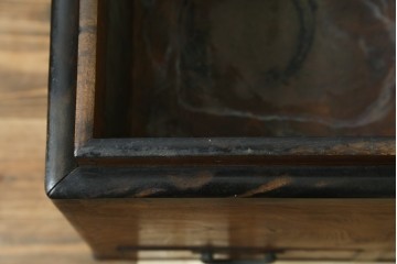 和製ヴィンテージ　大正から昭和初期　欅(ケヤキ)材　豊かな木目を楽しめる長火鉢　(R-091564)