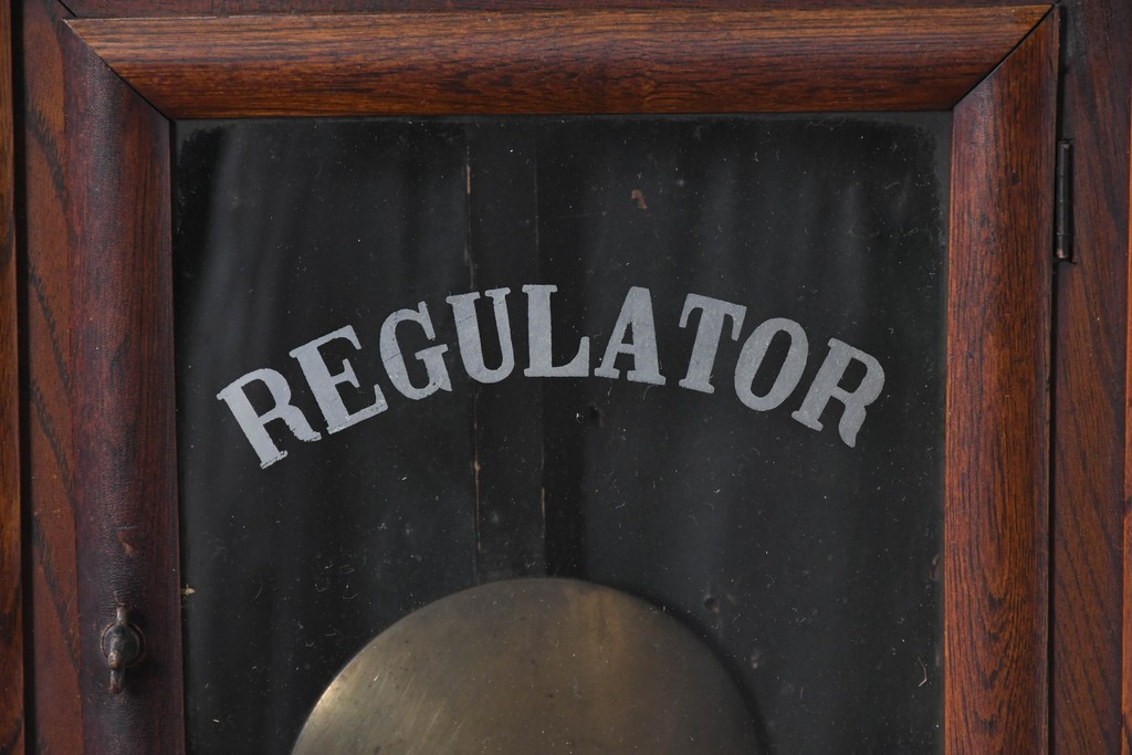 和製アンティーク　大正から昭和初期　REGULATOR　八角形のケースとローマ数字がレトロな壁掛け時計　(R-091568)