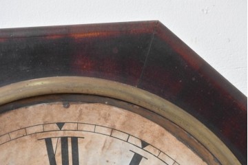 アメリカアンティーク　1900年頃　New Haven Clock Co.(ニューヘブン社)　青と金色の装飾が目を引くクラシカルな壁掛け時計　(R-091569)