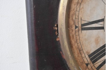 アメリカアンティーク　1900年頃　New Haven Clock Co.(ニューヘブン社)　青と金色の装飾が目を引くクラシカルな壁掛け時計　(R-091569)