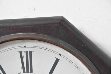 アメリカアンティーク　1880年から1890年頃　ローマ数字の文字盤が目を引く八角振り子時計　(R-091570)