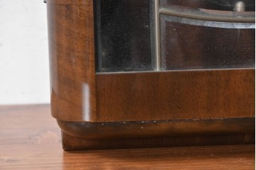 ドイツアンティーク　1930年から1950年頃　KIENZLE(キンツレ)　木製ケースとシルバーの文字盤がお洒落な掛け時計　(R-091573)