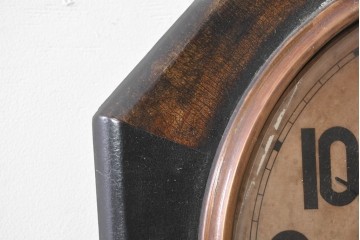 アメリカアンティーク　1900年頃　New Haven Clock Co.(ニューヘブン社)　八角形の木製ケースがレトロな振り子式掛け時計　(R-091574)