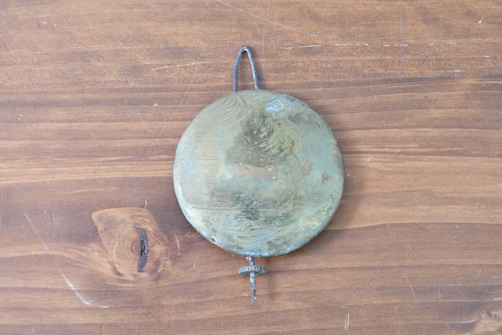 アメリカアンティーク　1900年頃　WATERBURY CLOCK CO.(ウォーターベリー)　八角形のケースとゴールドの縁取りがクラシカルな掛け時計　(R-091575)