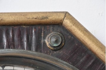 アメリカアンティーク　1900年頃　New Haven Clock Co.(ニューヘブン社)　八角形のケースが印象的な掛け時計　(R-091577)