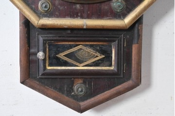 アメリカアンティーク　1900年頃　New Haven Clock Co.(ニューヘブン社)　八角形のケースが印象的な掛け時計　(R-091577)