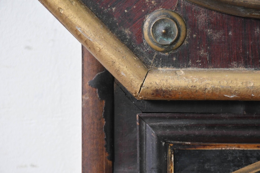 アメリカアンティーク　1900年頃　New Haven Clock Co.(ニューヘブン社)　八角形のケースが印象的な掛け時計　(R-091577)