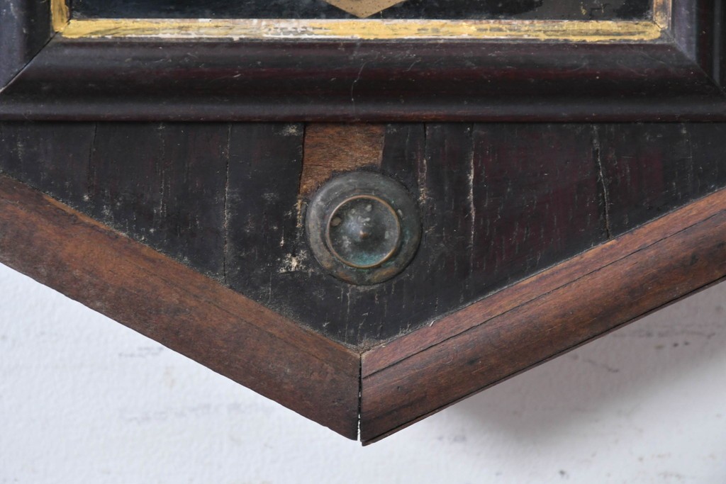 アメリカアンティーク　1900年頃　New Haven Clock Co.(ニューヘブン社)　八角形のケースが印象的な掛け時計　(R-091577)