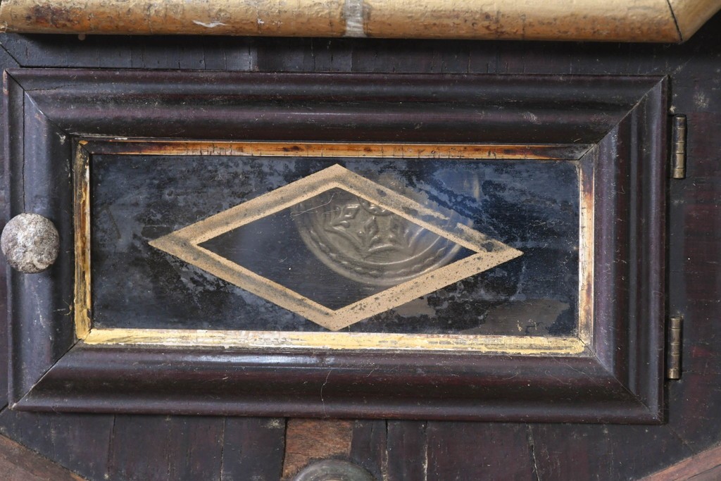 アメリカアンティーク　1900年頃　New Haven Clock Co.(ニューヘブン社)　八角形のケースが印象的な掛け時計　(R-091577)