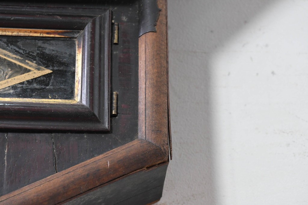 アメリカアンティーク　1900年頃　New Haven Clock Co.(ニューヘブン社)　八角形のケースが印象的な掛け時計　(R-091577)