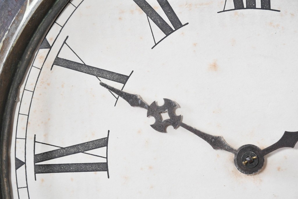 アメリカアンティーク　1900年頃　New Haven Clock Co.(ニューヘブン社)　八角形のケースが印象的な掛け時計　(R-091577)