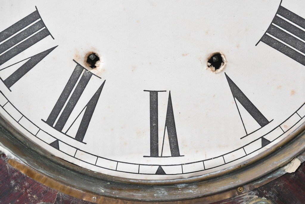 アメリカアンティーク　1900年頃　New Haven Clock Co.(ニューヘブン社)　八角形のケースが印象的な掛け時計　(R-091577)