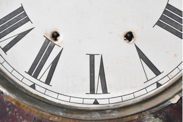 アメリカアンティーク　1900年頃　New Haven Clock Co.(ニューヘブン社)　八角形のケースが印象的な掛け時計　(R-091577)
