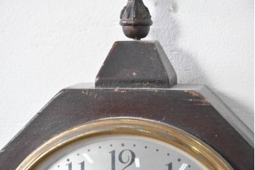 アメリカアンティーク　1920年から1930年頃　The Sessions Clock Company(セッションズクロックカンパニー)　Cape Cod　帆船を描いたパネルが目を引くバンジョー壁掛け時計　(R-091578)