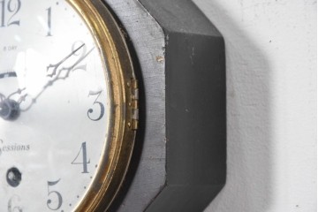 アメリカアンティーク　1920年から1930年頃　The Sessions Clock Company(セッションズクロックカンパニー)　Cape Cod　帆船を描いたパネルが目を引くバンジョー壁掛け時計　(R-091578)