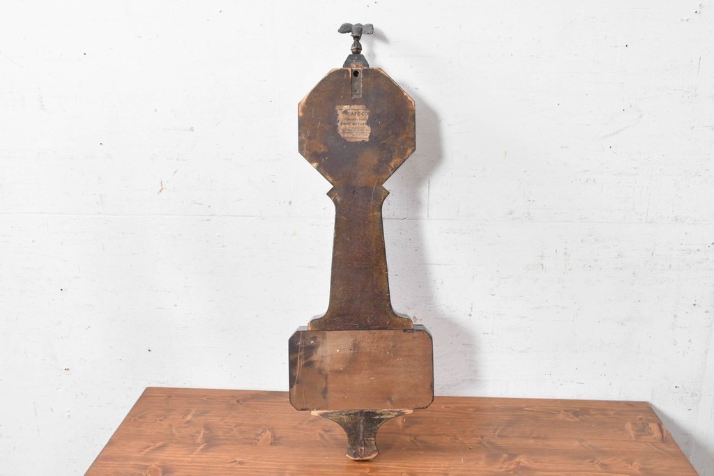 アメリカアンティーク　1920年から1930年頃　The Sessions Clock Company(セッションズクロックカンパニー)　Cape Cod　帆船を描いたパネルが目を引くバンジョー壁掛け時計　(R-091578)