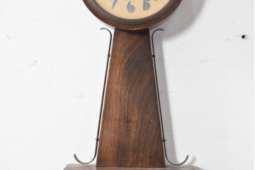 アメリカヴィンテージ　William L. Gilbert Clock Company(ウィリアム・L・ギルバート・クロック・カンパニー)　バンジョークロック　鷲飾りが印象的な掛け時計　(R-091579) 　