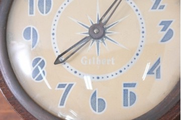 アメリカヴィンテージ　William L. Gilbert Clock Company(ウィリアム・L・ギルバート・クロック・カンパニー)　バンジョークロック　鷲飾りが印象的な掛け時計　(R-091579) 　