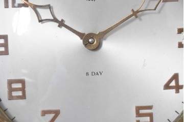 アメリカヴィンテージ　William L. Gilbert Clock Company(ウィリアム・L・ギルバート・クロック・カンパニー)　バンジョークロック　イーグル装飾と風景画をあしらった掛け時計　(R-091580)