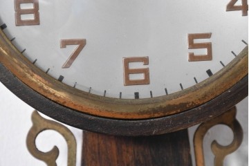 アメリカヴィンテージ　William L. Gilbert Clock Company(ウィリアム・L・ギルバート・クロック・カンパニー)　バンジョークロック　イーグル装飾と風景画をあしらった掛け時計　(R-091580)
