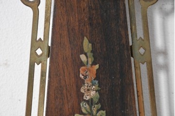 アメリカヴィンテージ　William L. Gilbert Clock Company(ウィリアム・L・ギルバート・クロック・カンパニー)　バンジョークロック　イーグル装飾と風景画をあしらった掛け時計　(R-091580)