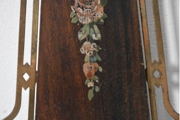 アメリカヴィンテージ　William L. Gilbert Clock Company(ウィリアム・L・ギルバート・クロック・カンパニー)　バンジョークロック　イーグル装飾と風景画をあしらった掛け時計　(R-091580)