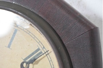 アメリカアンティーク　1880年から1900年頃　New Haven Clock Co.(ニューヘブン社)　八角形のケースがレトロな掛け時計　(R-091581)