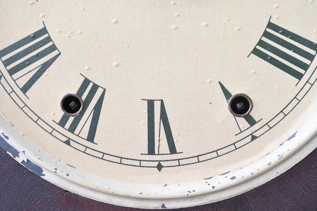 アメリカアンティーク　1880年から1900年頃　New Haven Clock Co.(ニューヘブン社)　八角形のケースがレトロな掛け時計　(R-091581)