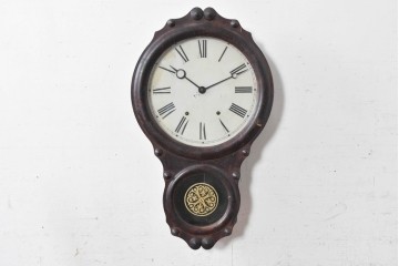 アメリカアンティーク　1860年代から1970年代　希少デザイン　Seth Thomas(セス・トーマス)社　気品あるシルエットの振り子時計　(R-091582)