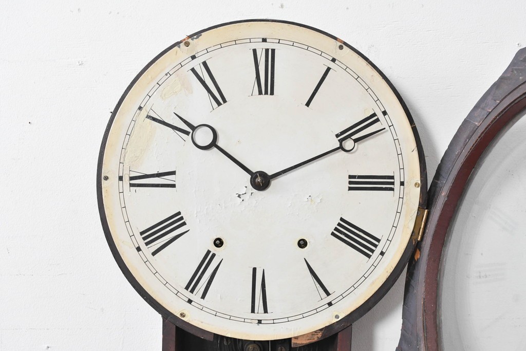 アメリカアンティーク　1860年代から1970年代　希少デザイン　Seth Thomas(セス・トーマス)社　気品あるシルエットの振り子時計　(R-091582)