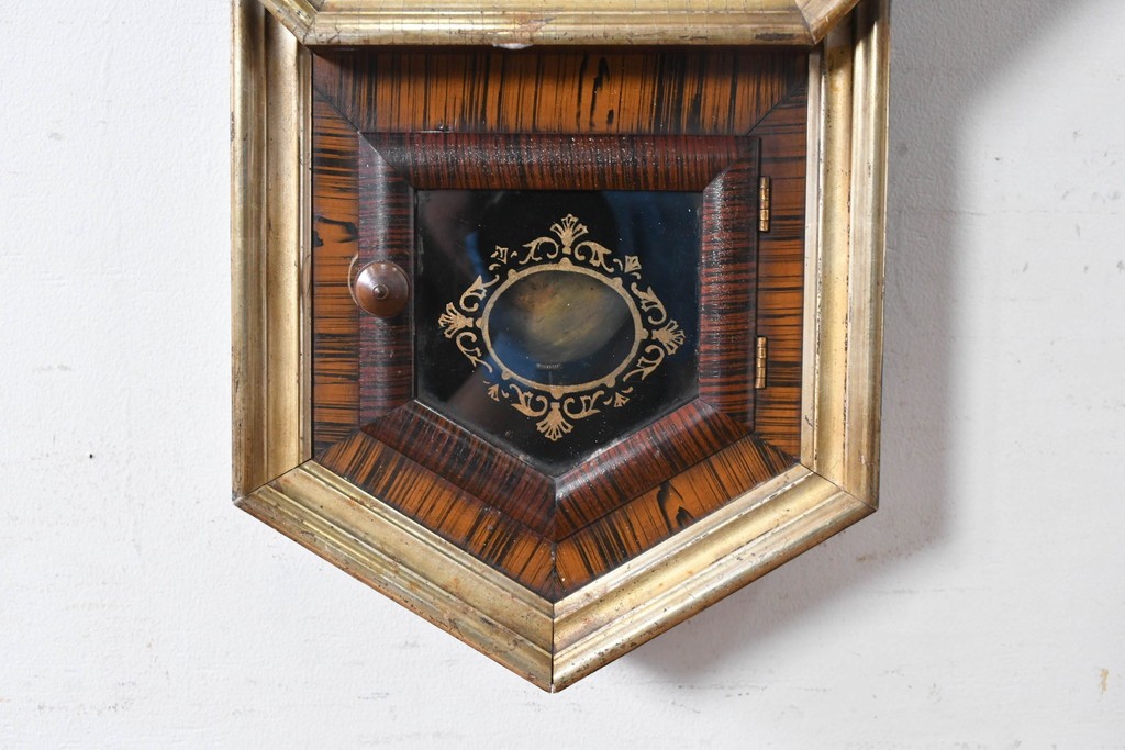 アメリカアンティーク　Ansonia Clock Company(アンソニア)　八角形のケースが印象的な振り子時計(R-091583)