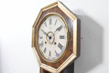 アメリカアンティーク　Ansonia Clock Company(アンソニア)　八角形のケースが印象的な振り子時計(R-091583)