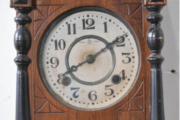 和製アンティーク　大正期から昭和初期　MADE(Y)TOKYO　クラシカルな佇まいが魅力の掛け時計　(R-091584)　