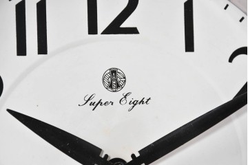 和製ヴィンテージ　昭和中期　愛知時計電機(アイチ、AICHI)　Super Eight(スーパーエイト)　凝った彫刻が施された掛け時計　(R-091587)