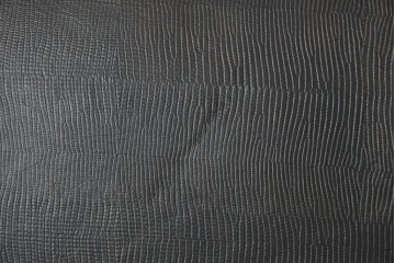 中古　イタリア製　美品　エンボスレザー張りのボックス型1人掛けソファ　定価約190万円　(R-091588)