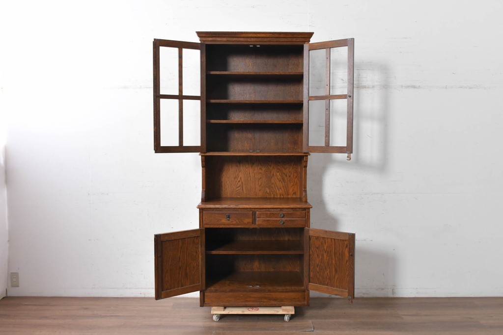 中古　三越家具　COUNTRY HOUSE(カントリーハウス)　英国カントリースタイルのカップボード　(R-091591)