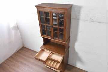 中古　三越家具　COUNTRY HOUSE(カントリーハウス)　英国カントリースタイルのカップボード　(R-091591)