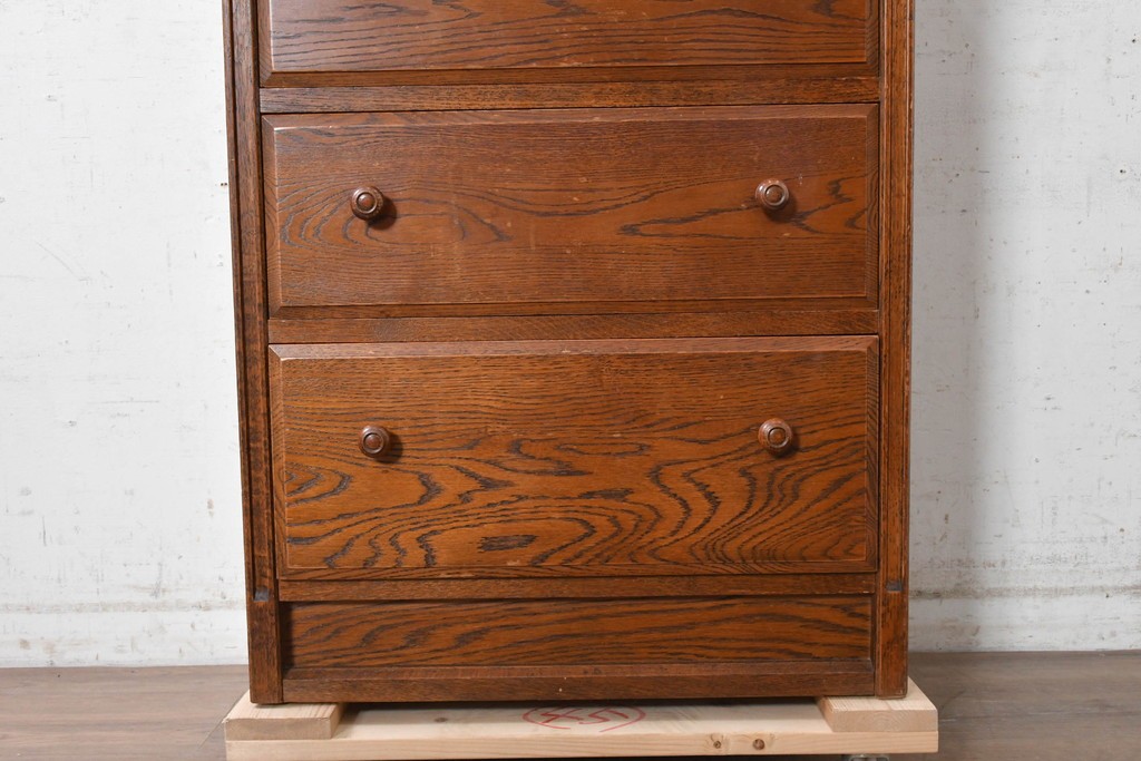 中古　三越家具　COUNTRY HOUSE(カントリーハウス)　木目を生かした引き出し5杯のチェスト　(R-091592)