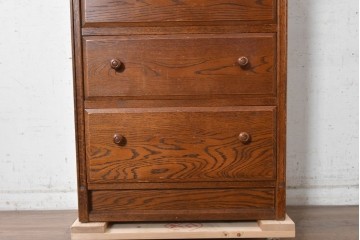 中古　三越家具　COUNTRY HOUSE(カントリーハウス)　木目を生かした引き出し5杯のチェスト　(R-091592)