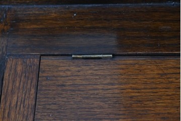 イギリスアンティーク　1940年頃　希少デザイン　ナラ材　多機能デザインが魅力のクラシカルなホールシート　(R-091596)