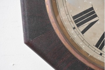 アメリカアンティーク　1900年頃　New Haven Clock Co.(ニューヘブン社)　八角形のシルエットがお洒落な壁掛け時計　(R-091598)