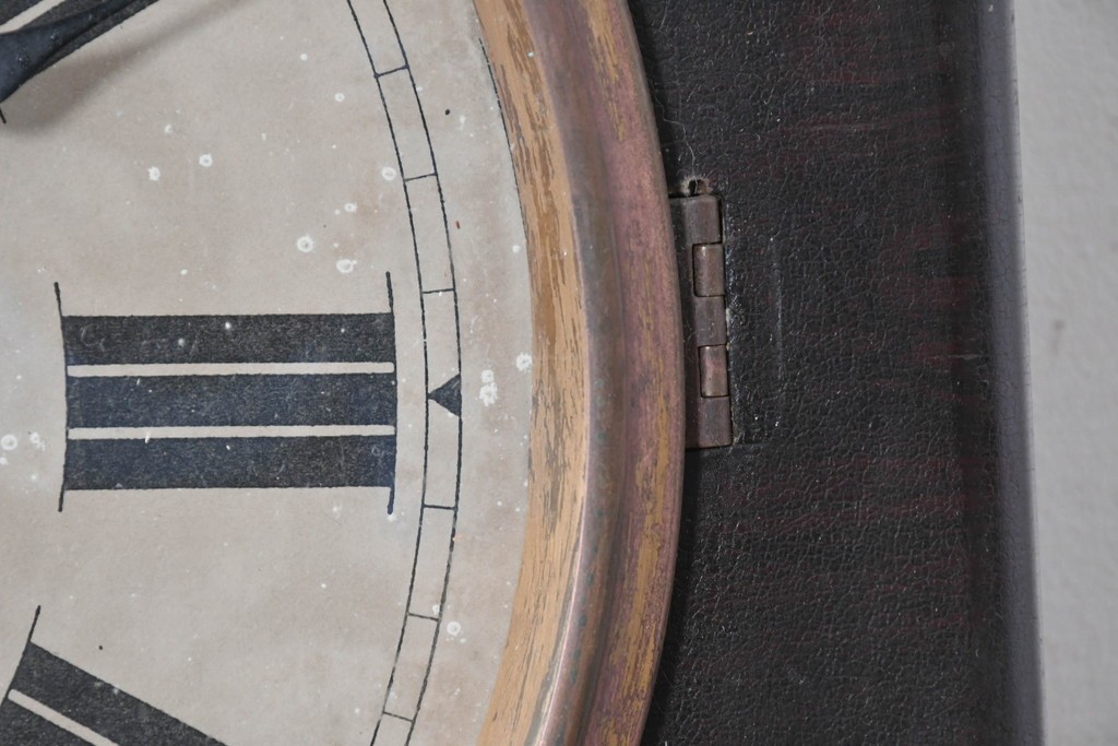 アメリカアンティーク　1900年頃　New Haven Clock Co.(ニューヘブン社)　八角形のシルエットがお洒落な壁掛け時計　(R-091598)