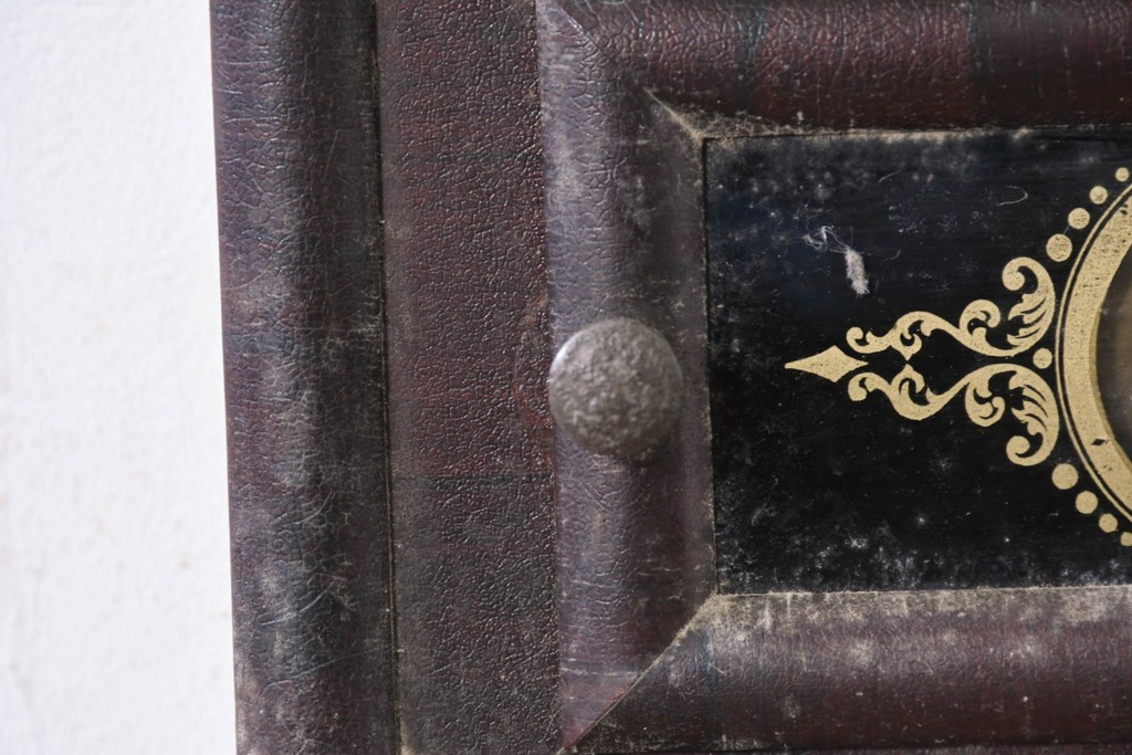 アメリカアンティーク　1900年頃　New Haven Clock Co.(ニューヘブン社)　八角形のシルエットがお洒落な壁掛け時計　(R-091598)