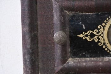 アメリカアンティーク　1900年頃　New Haven Clock Co.(ニューヘブン社)　八角形のシルエットがお洒落な壁掛け時計　(R-091598)