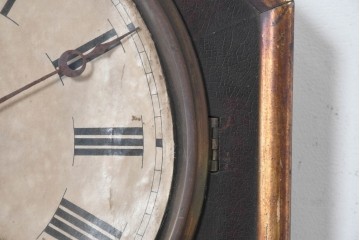 アメリカアンティーク　1900年頃　New Haven Clock Co.(ニューヘブン社)　八角形のシルエットと金色のフレームがクラシカルな壁掛け時計　(R-091599)