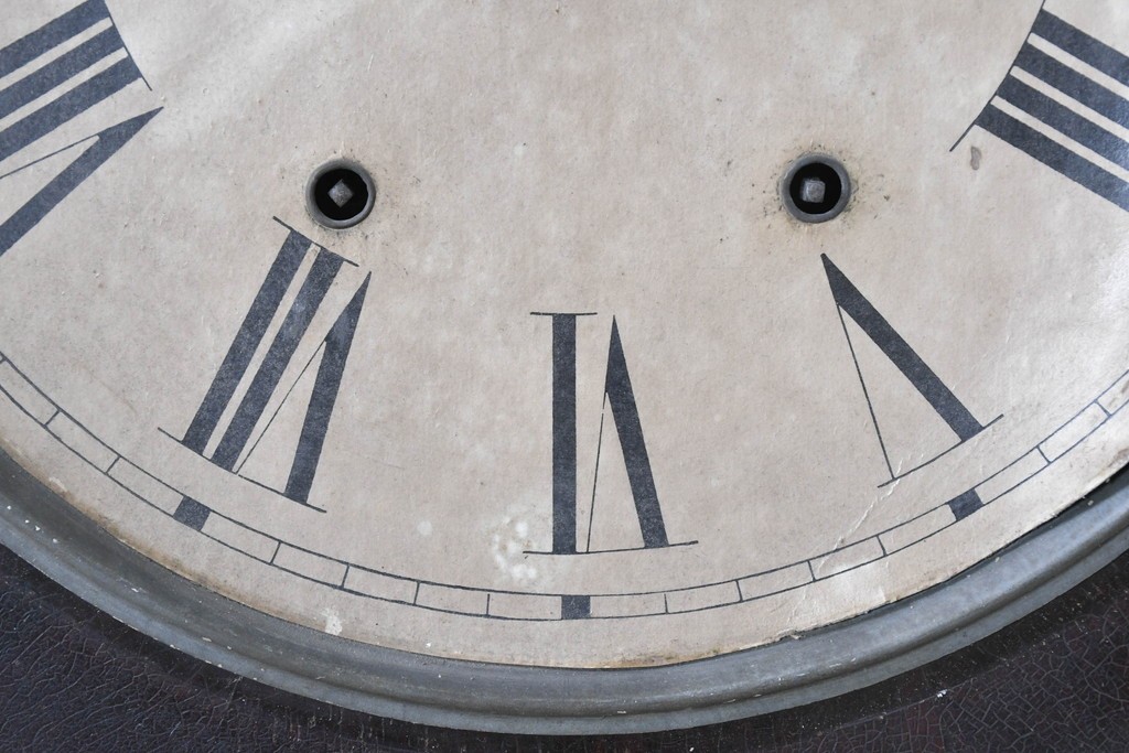 アメリカアンティーク　1900年頃　New Haven Clock Co.(ニューヘブン社)　八角形のシルエットと金色のフレームがクラシカルな壁掛け時計　(R-091599)
