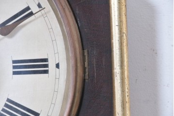 アメリカアンティーク　1900年頃　New Haven Clock Co.(ニューヘブン社)　八角形のシルエットと金色のフレームがクラシカルな壁掛け時計　(R-091600)