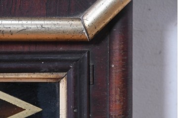アメリカアンティーク　1900年頃　New Haven Clock Co.(ニューヘブン社)　八角形のシルエットと金色のフレームがクラシカルな壁掛け時計　(R-091600)