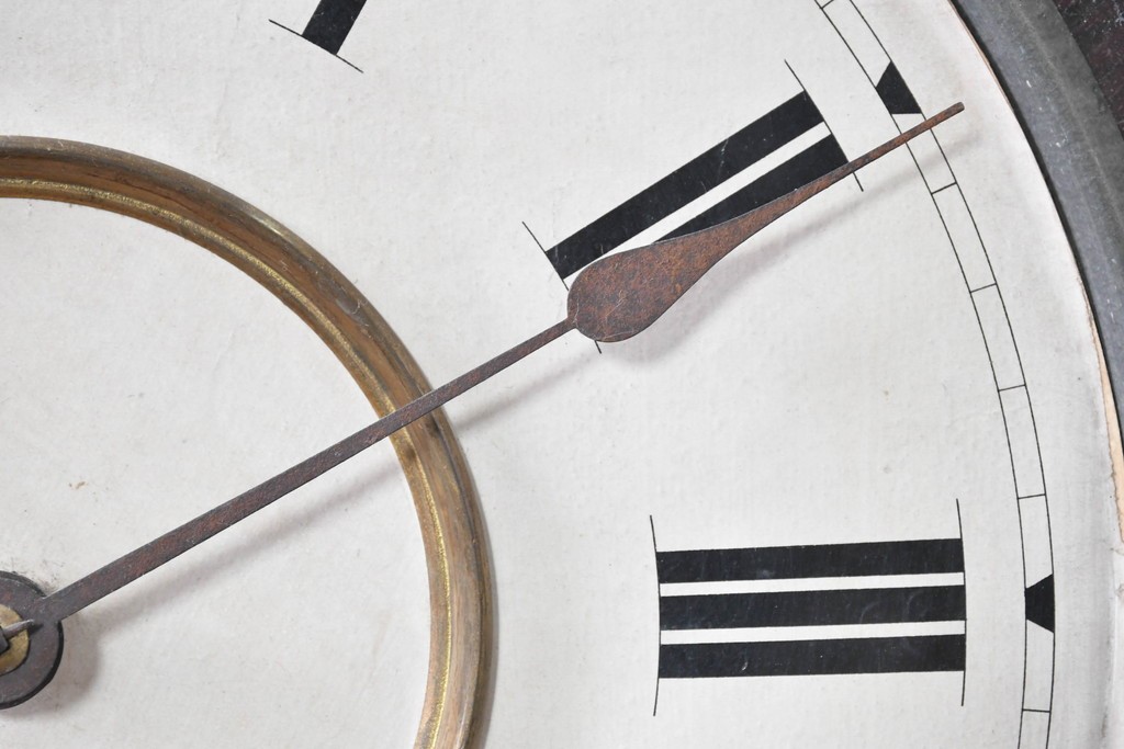 アメリカアンティーク　1900年頃　New Haven Clock Co.(ニューヘブン社)　八角形のシルエットと金色のフレームがクラシカルな壁掛け時計　(R-091600)
