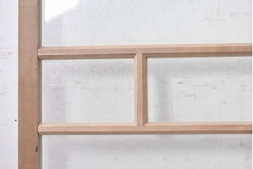 ヴィンテージ建具　昭和中期から昭和後期　レトロモダンな桟組みが魅力のガラス戸2枚セット　(R-091656)